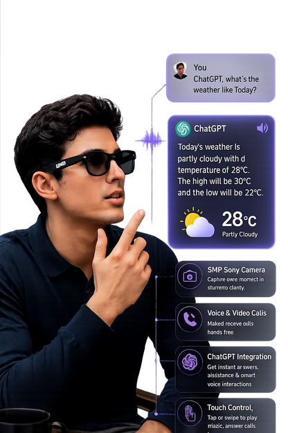 AIMB G3 Pro Smart AI Translation Glasses (8MP camera)
