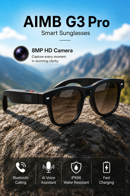 AIMB G3 Pro Smart AI Translation Glasses (8MP camera)